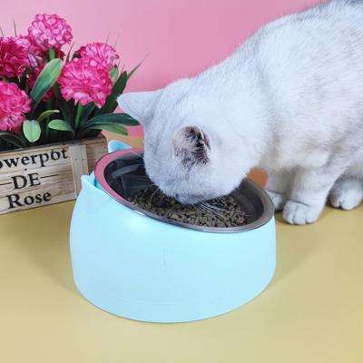 China Wholesale Non-automatic High Neck Guard Water Foot Bowl Cats And Dogs Pet Bowl Pet Drinking Bowl for sale