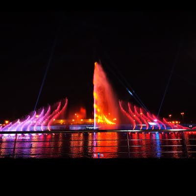 China Dubai Dancing Water Fountain Exhibition Fountain Modern Outdoor Musical Effect Large Fountain in Saudi Arabia for sale