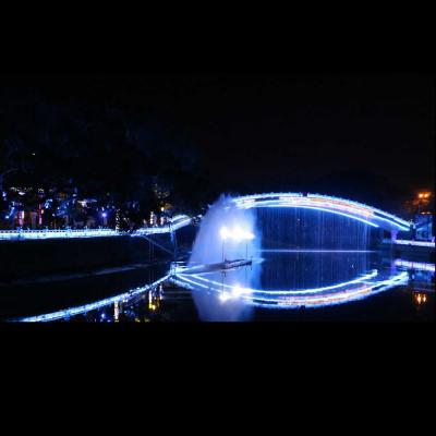 China Indoor Decoration China Supplier Bridge Water Curtain Fountain Digital Waterfall Fountain And Laser Show for sale