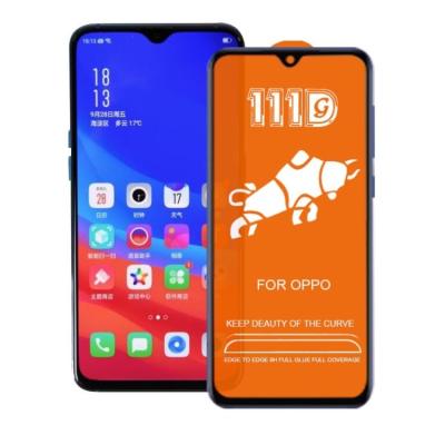 China No Problem 111d Edge Protective Tempered Glass Mobile Phone Screen Protector Scratchproof Cell Phone White For OPPO A12S A53S Realme X7 F17 PRO for sale