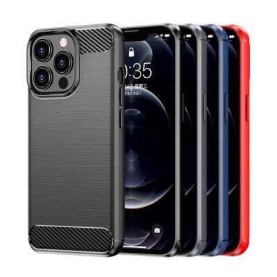 China Soft Shockproof Carbon Fiber Shockproof TPU Phone Case For Iphone 13 pro 12 11 XS Max XR Max 8 7 6 plus Back Cover Fundas Celular for sale