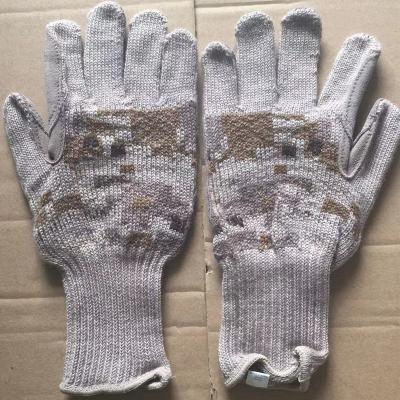 China Custom Thick Customized Warm Winter Army Leather Gloves Knitting Knit Soft Mittens Work Outdoor Cut-Resistant Safety for sale