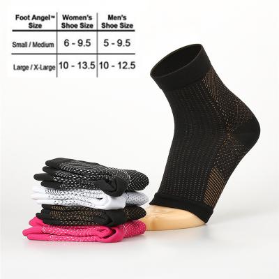 China AliExpress Breathable Drop Shipping Compression Socks Sleeve Women Men Ankle To Protect Copper Nylon Half Open Toe Sports Cheap Fancy Socks for sale