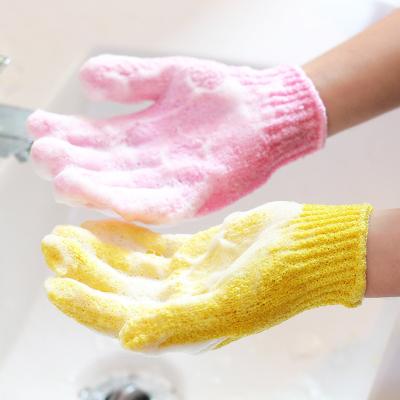 China EXFOLIATE Bath Gloves Body Scrubber Wholesale Shower Exfoliating Remover Dead Body Skin Gloves Cheap Mitts for sale