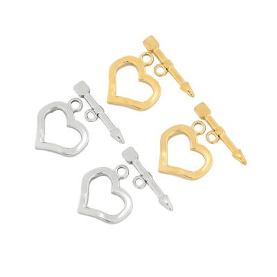 China DIY Jewelry Making Accessories OT Clasp Heart Shaped Buckle For DIY Jewelry Making Necklace Connector Artifact Bracelet Accessories for sale