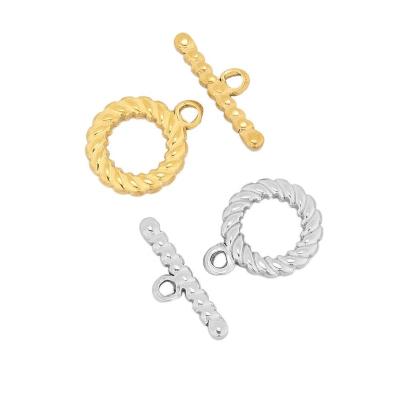 China DIY Jewelry Making Accessories Ladies Accessories Stainless Steel Twisted Rope Toggle OT Hugging DIY Jewelry Making Crafts Necklaces Hooks Connectors for sale