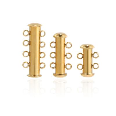 China DIY Jewelry Making Accessories 4 Buckles Magnetic Tube Slide Hooks For DIY Necklace Bracelet Connectors Jewelry Making Dropshipping for sale