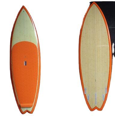 China Unisex Epoxy Epoxy Surfboard Wave Fish Sup Stand Up Paddle Board With Wood Veneer For Small Wave for sale