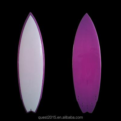 China Fish Tail Swallow Board Short Fish Board Tint Color Short Surfboard for sale