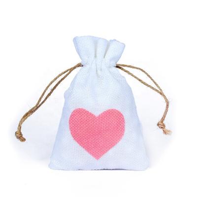 China Recyclable Burlap Fabric Favor Pouches For Party Decoration Supplies Rustic Burlap Sack for sale