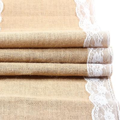 China Eco-Friendly HOT SALE Country Wedding Party Decoration Plain Lace Table Runner for sale