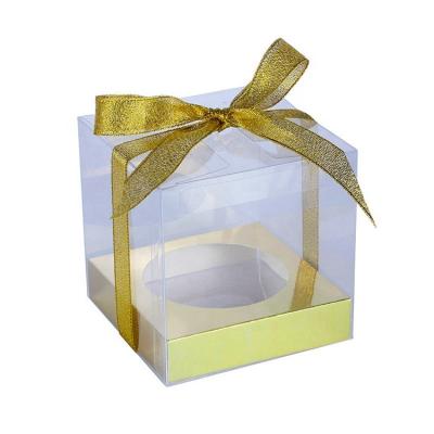 China Recyclable Custom Gift Packaging With PVC Window Muffins Cupcake Boxes for sale