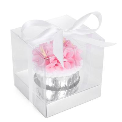 China Recyclable Wholesale Cube Gift Box For Wedding Anniversary PVC Clear Plastic Boxes for sale