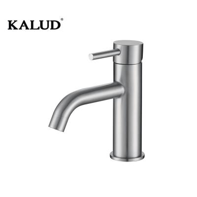 China Good Quality Metered Faucets SS Color Single Hole Single Handle Stainless Steel Faucet Water Basin Faucets Hose Faucets for sale