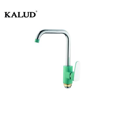 China Sense Faucets Green Color Zinc Mixer Kitchen Water Faucet for sale