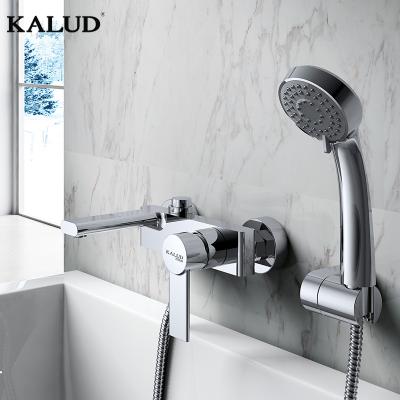 China Without Sliding Bar Exposed Single Handle Bathtub Mixer Shower Faucet, Brass Single Lever Bathroom Faucet Shower Basin Water Tap for sale