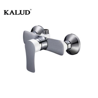 China Modern Slide Bar Bathroom Shower Faucet Brass Body Chrome Free And White Mixer Tap Faucet for sale