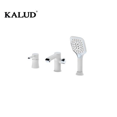 China Modern Slide Bar Bathroom Faucet Brass Body Chrome Free And White Bathtub Faucet Mixer Tap for sale