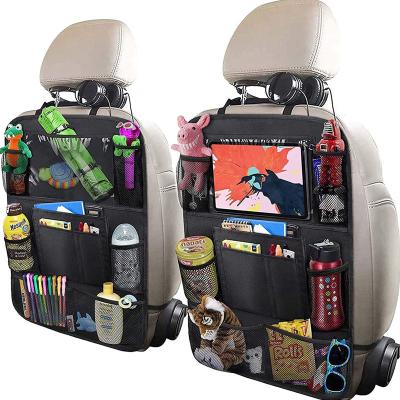 China Collapsible Anti Kick Oxford Cloth Can Put Flat Car Bag Back Seat Storage Bag Hanging Storage Bag for sale