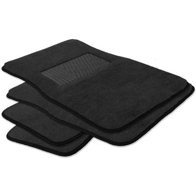 China Anti-skidding.clean fits cars SUVs and trucks with black heel pads luxury mats car floor mats for sale