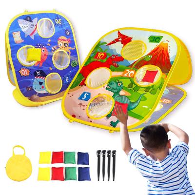 China Outdoor Activity For Kids Dinosaurs Marine Life Themed Bean Bag Double Sided Folding Throwing Game for sale