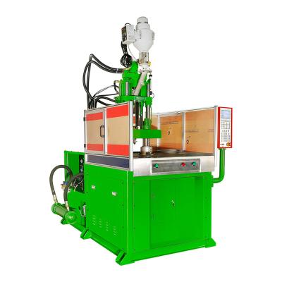 China 35T Mini VERTICAL Mobile Slipper Covers Bulb Toy Making Machines Rotary Molding Vertical Injection Led Plastic Molding Machine for sale