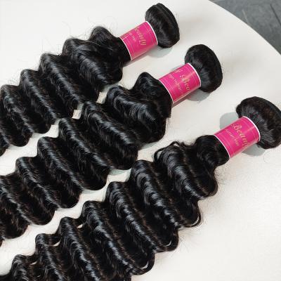 China Deep Wave Deep Wave Bundles 9A Grade Cuticle Aligned Raw Virgin Indian Hair Bundles for sale