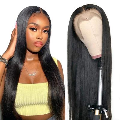 China Brazilian Wave Virgin 20 Silky Straight Top Silky Straight Cuticle Aligned Hair 13X4 Lace Front Wig for sale