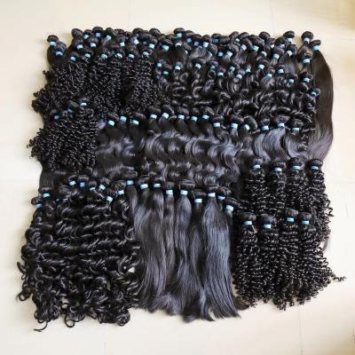 China Deep Wave Curlly Cuticul Virgin Hair 32Inch 50Inch 3 Bundles Lace Frontal Color Brazilian Hair Bundles For Straight Hair for sale