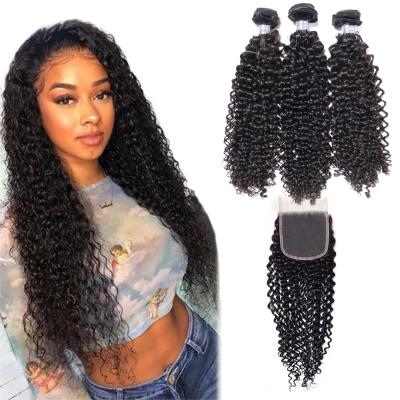 China Curly Grade 12A Unprocess Raw Virgin Remy Kinky Human Straight Human Hair Bundles Cuticle Aligned Virgin Hair With Clisures for sale