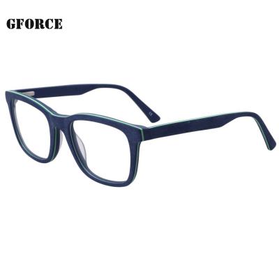 China Fashionable Retro High Quality Acetate Square Frame Anti Block Optical Glass Blue Light Glasses for sale