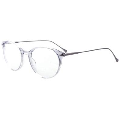 China Fashion Ready Round Eye Frame Acetate Clear Frames Anti Blue Light Blocking Optical Glass Glasses for sale