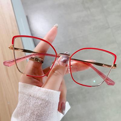 China High Quality Metal Frame Women Anti Optical Frame Light Filter Blue Eye Glasses Glasses for sale