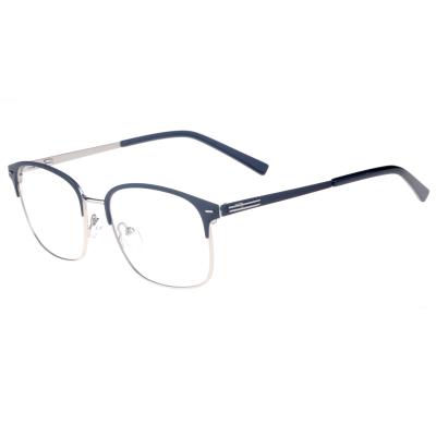 China Trendy Fashion Half Rim Metal Frame Anti Blue Light Blocking Computer Optical Glasses for sale