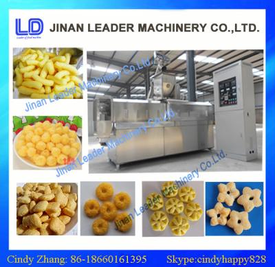 China automatic twin screw expanded snack food process line /  corn puffed snacks food for sale