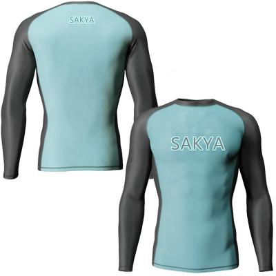 China Muttahida Majlis-e-Amal Swimwear Full Sleeve Blue Rash Guard Custom Bjj Womens Long Sleeve Rash Guard for sale