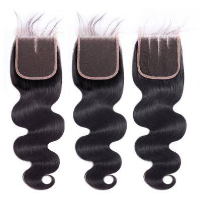 China Body Wave Wholesale Price Human Hair 5*5 Lace Closure Top Raw Body Wave for sale