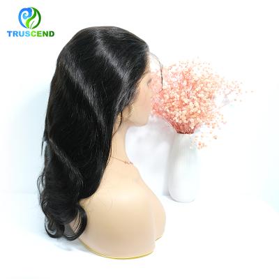 China Silky Straight Wave 150 Density Full Lace Wig , Peruvian Virgin Cuticle Aligned Body Wave Hair Wig for sale