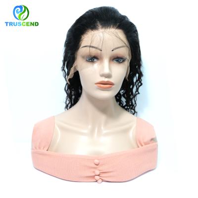 China Hot Selling Pre Plucked Brazilian Virgin Hair Lace Front Wig Water Wave Natural Hairline Human Hair Wigs For Sale for sale