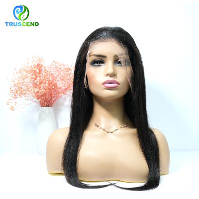 China Swiss Remy Human Hair Silky Straight Wave Front Fashion New Real 100% Human Straight Brazilian/Virgin Lace Wigs for sale