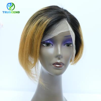 China Short Pixie Short Lace Front Human Hair Wigs Brazilian Silky Straight Afro Kinky Wave Hair Lace Front Wig For Daily Party Celebration for sale