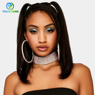 China Straight Blunt Short Bob Lace Front Wigs For Women Brazilian Wave 13x4 Lace Frontal Wigs Silky Straight Remy Human Hair Short Bob Color for sale