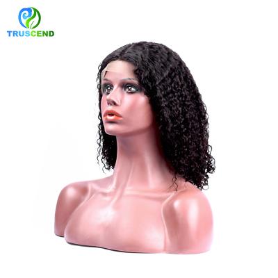 China Malaysian Brazilian Water Wave Hair Short Lace Front Human Hair Wigs Bob Afro Kinky Curly Frontal Wig 100% Water Wave For Black Women for sale