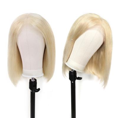 China Remy Human Hair Short Lace Front Wig Black Brazilian Curly Bob Wigs Blonde Silky Straight Blonde Wave 613 Lace Front Wig Closure Bob Wigs for sale