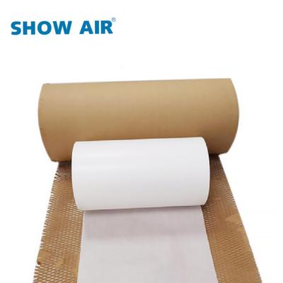 China Protective Wrapping Roll Pad Filling Pad Transportation Cushioning Protection Kraft Paper Wrapping Honeycomb Paper For Machine for sale