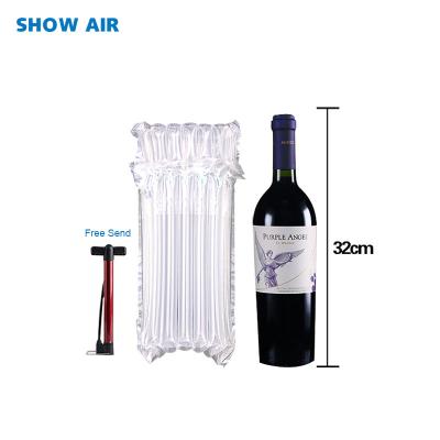 China PE red wine fragile air column film protector packaging&transporting for sale