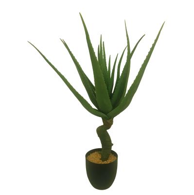 China Hot Selling Hotel Home Decoration Plant Artificial Plastic Aloe Succulent Plants Potted On Sale for sale