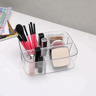 China Sustainable Quality Clear Hotsale Plastic Bathroom Table Storage Organizer for sale