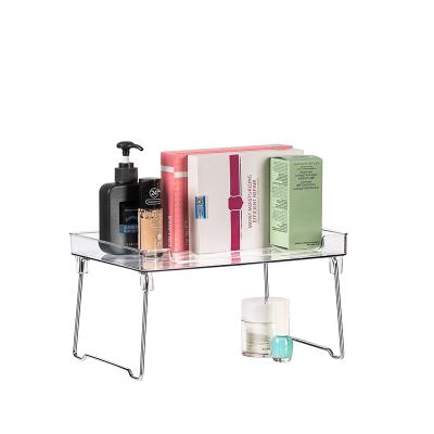 China Stackable Storage Space Saving Set Of Viable Plastic Rack Shelf for sale