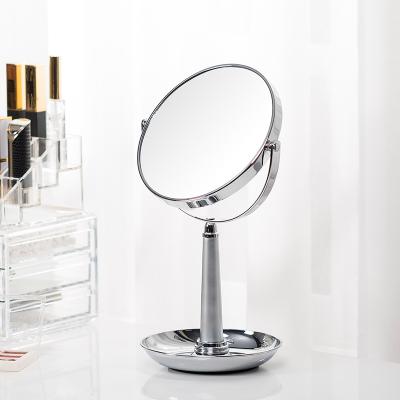 China Easy To Clean Magnification 360 Free Rotating 1X-3X Cosmetic Mirror With Tray for sale